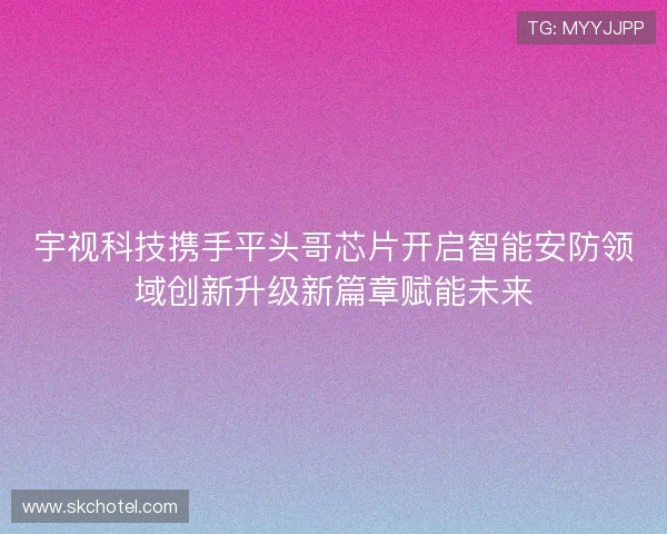 宇视科技携手平头哥芯片开启智能安防领域创新升级新篇章赋能未来